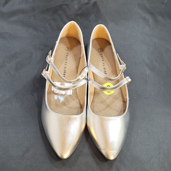 BRAND NEW CHARLES ALBERT DOUBLE ADJUSTABLE BUCKLE STRAP FLAT SHOE - Picture 3 of 13